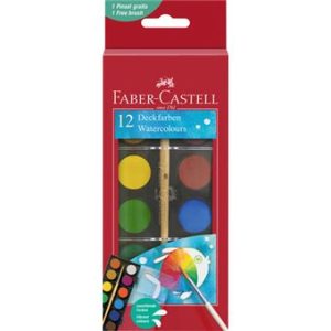 Caixa de tinta aquarela, 12 cores