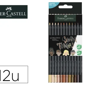 LAPIS DE COR BLACK EDITION CX 12 TONS DE PELE FABER-CASTELL