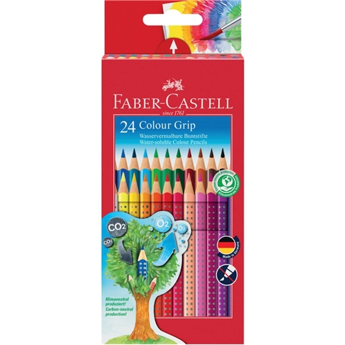 Lápis de Cor Faber-Castell Colour Grip - 24 Unidades