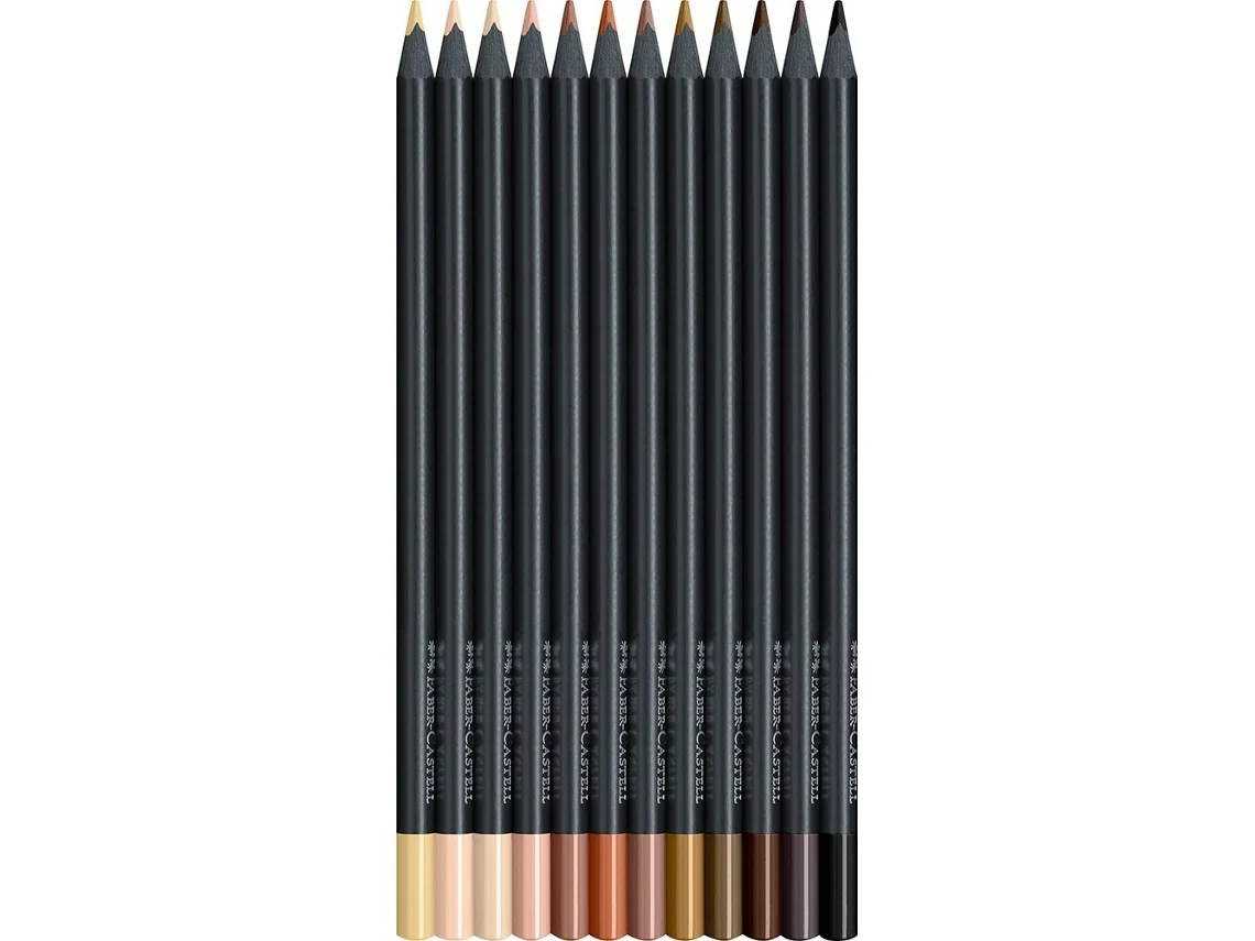 LAPIS DE COR BLACK EDITION CX 12 TONS DE PELE FABER-CASTELL - Image 2