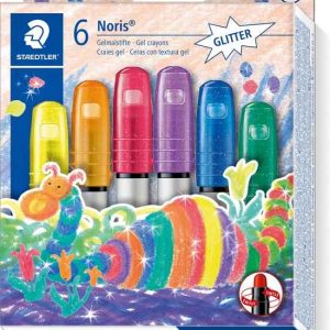 Ceras em gel noris com glitter cx 6 staedtler