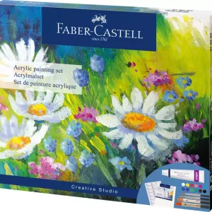 Faber Castell Pack Pintura Acrílica Creative Studio 18 peças