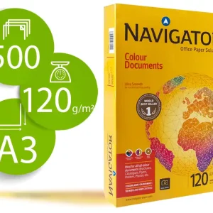 PAPEL FOTOCOPIA NAVIGATOR DIN A3 120 GR EMBALAGEM DE 500 FOLHAS