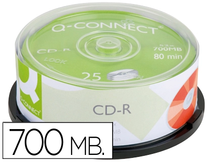 CD-R CAPACIDADE 700MB DURACAO 80MIN CX 25 UNIDADES