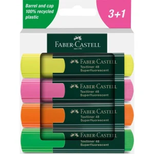 Marcador Faber-Castell Textliner 4 Unidades