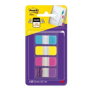 POST-IT INDEX RIGIDAS DISPENSADOR 4 CORES PACK DE 40 UDS