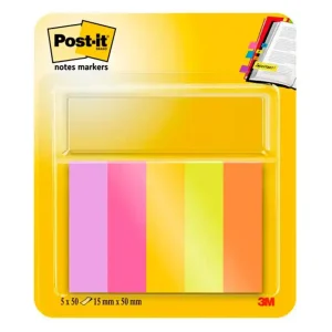 POST-IT INDEX MINI 15 X 50 MM 50 FOLHAS CORES SORTIDAS