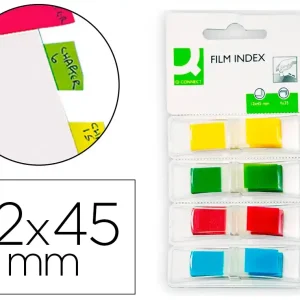 Bandas separadoras q-connect index dispensador 4 cores 36 folhas por cor