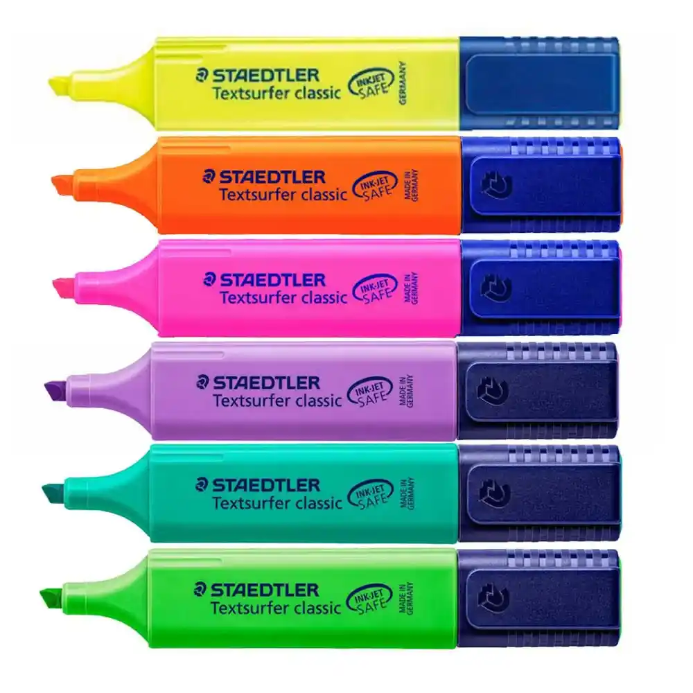 Marcador Fluorescente Cores Fortes