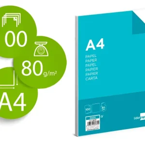 PAPEL LIDERPAPEL DIN A4 80 GR EMBALAGEM DE 100 FOLHAS