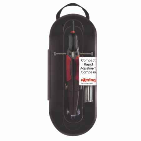 Compasso rotring compact micrometrico ajuste rapido comprimento 17 cm.