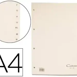 SEPARADOR CARTONEX DE CARTOLINA ALFABETICO A-Z