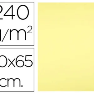 CARTOLINA 50X65 CM 240 GR  25 UNIDADES AMARELO CLARO