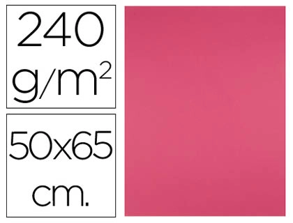 CARTOLINA 50X65 CM 240 GR 25 UNIDADES ROSA FORTE