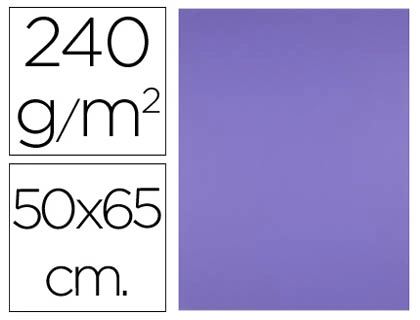 CARTOLINA 50X65 CM 240 GR 25 UNIDADES LILAS