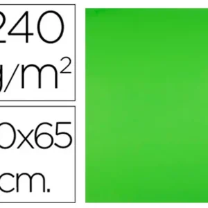 CARTOLINA 50X65 CM 240 GR  25 UNIDADES VERDE ERVA