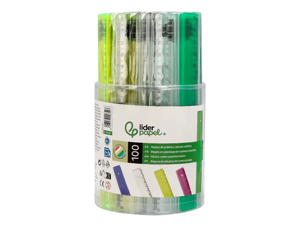 REGUA PLASTICO 16 CM CORES SORTIDAS - Image 2