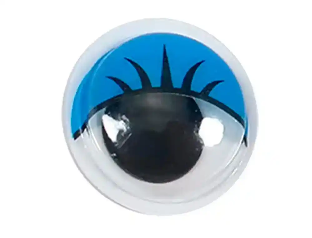 OLHOS ADESIVO 10 MM COM PESTANAS DE COR AZUL BOLSA DE 66 UNIDADES - Image 3