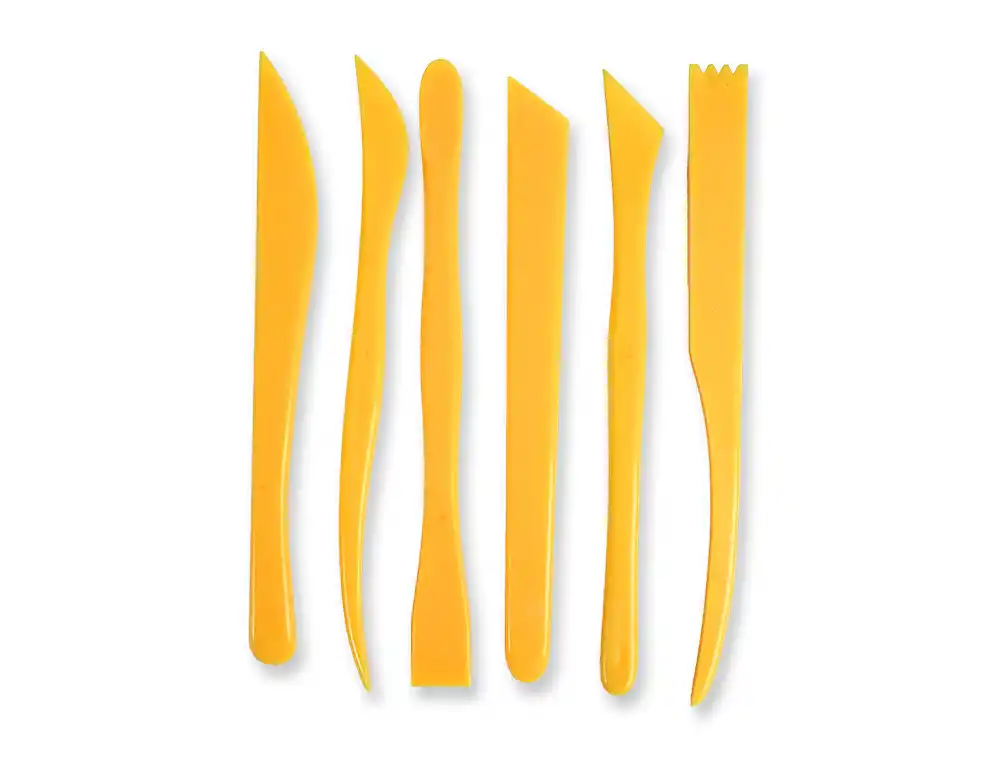 INSTRUMENTOS DE MODELAR PARA ARGILA E PLASTICINA CAIXA DE 6 PECAS