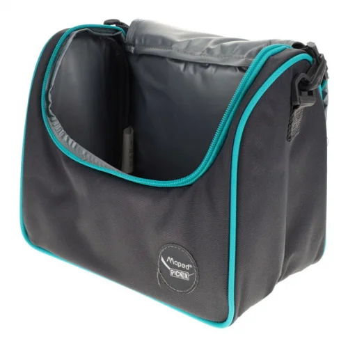 Bolsa de almoço cinza com alça de ombro - Image 2