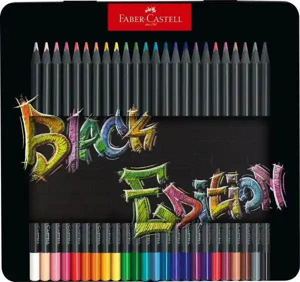 Lápis de cor Faber-Castell Black Edition 24 Unid