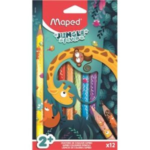 Lápis de Cor Maped Jungle Fever Jumbo 12 Unidades