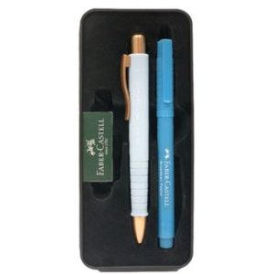Esferográfica + Fineliner Broadpen Faber Castell Azul