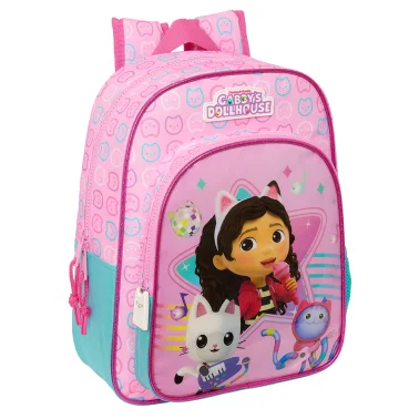 Mochila Escolar Rosa Gabby's Dollhouse