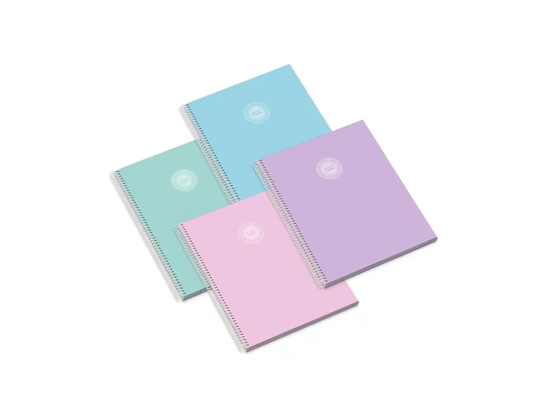 Caderno Espiral Capa Dura A5 80F 90G Campus Moonflower Pautado