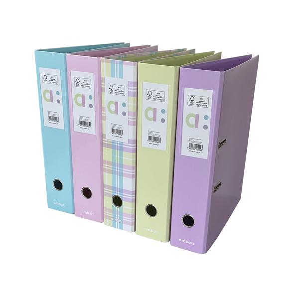 Pasta Arquivo Ambar School Pastel Lombada Larga
