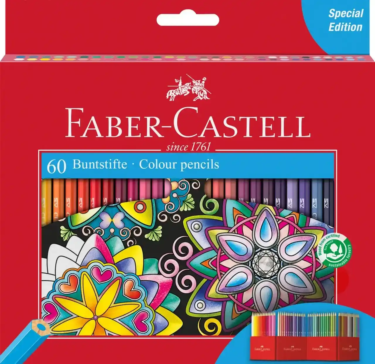 Lápis de Cor Faber-Castell Arte Terapia - 60 Unidades