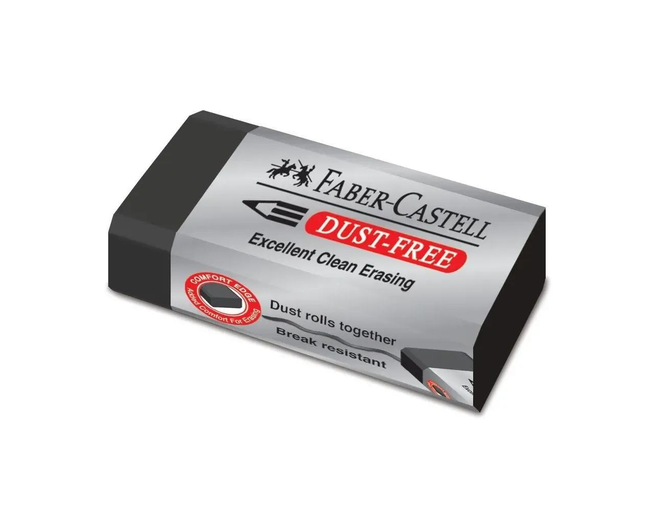 Borracha antipoeira, preta