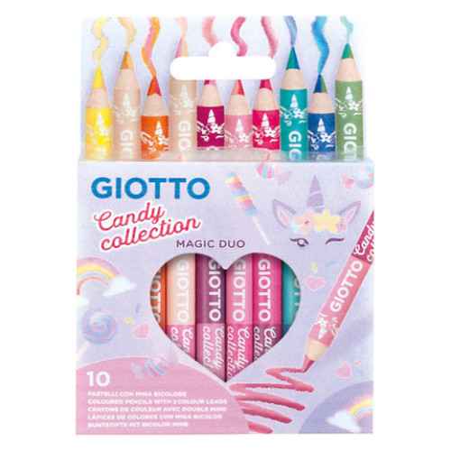 LÁPIS DE COR COM PONTA DE 2 CORES GIOTTO MAGIC DUO CANDY
