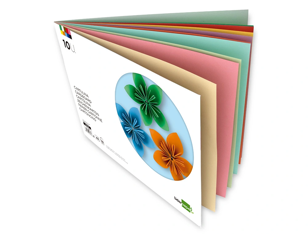 BLOCO CARTOLINA 10 FOLHAS CORES SORTIDAS A3