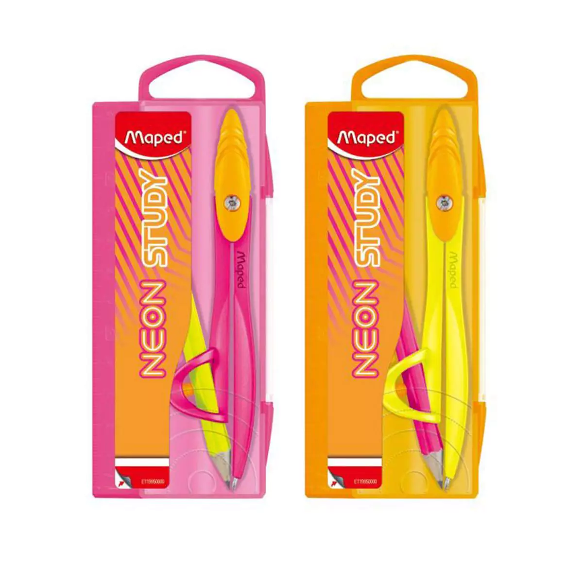 Compasso study neon estojo com 2 peças