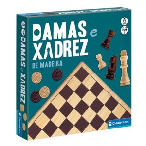 Damas e Xadrez de Madeira Clementoni