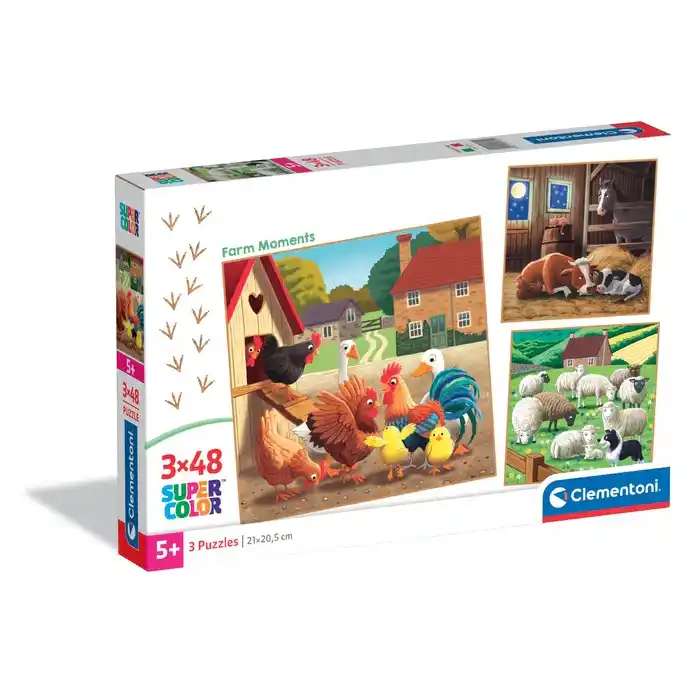 Puzzle Momentos na Fazenda - 3x48 peças