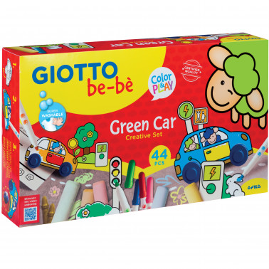 Creative Set Giotto Be-Bè Green Car - 44 Peças