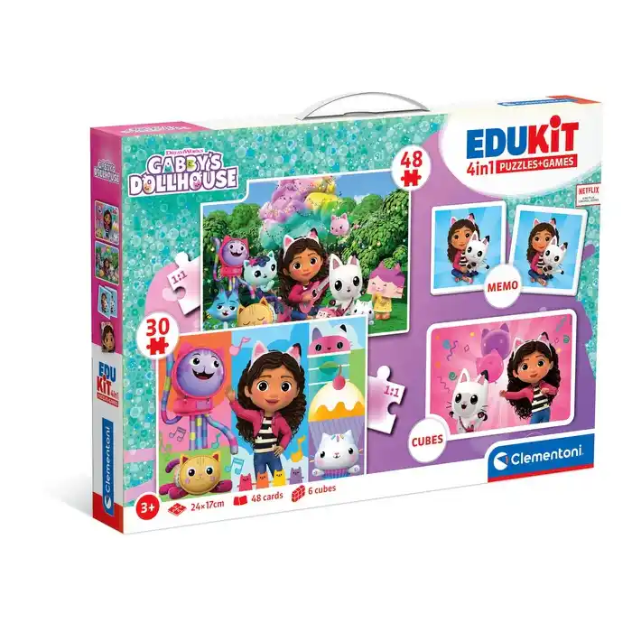 Puzzle Edukit 4 em 1 Casa de Bonecas da Gabby