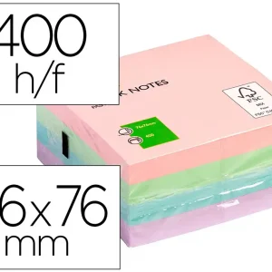 BLOCO DE NOTAS ADESIVAS COR PASTEL 76 X 76 MM