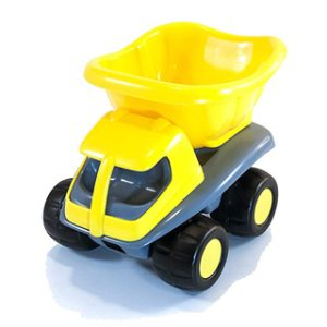 Caminhão basculante amarelo