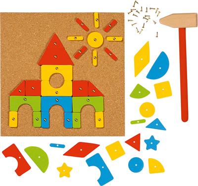 Conjunto de martelo e prego