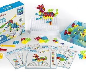 Jogo de construção de arte em mosaico 3D