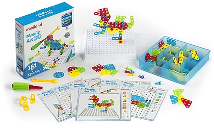 Jogo de construção de arte em mosaico 3D