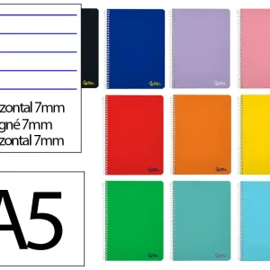 CADERNO ESPIRAL DIN A5 CAPA DURA FORRADA 140 F 75 GR PAUTADO