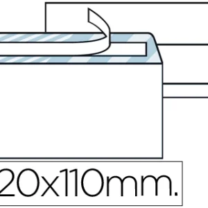 ENVELOPE BRANCO 110X220 MM TIRA DE SILICONE JANELA DIREITA