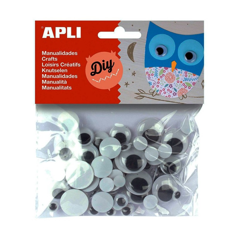 Olhos de plástico redondos e pretos