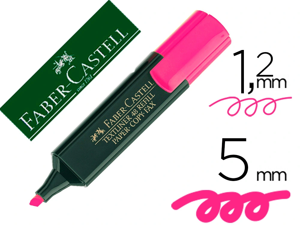 MARCADOR FABER FLUORESCENTE 48-28 ROSA