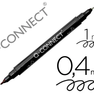 MARCADOR PERMANENTE DUPLA PONTA 0,4 MM E 1 MM COR PRETO