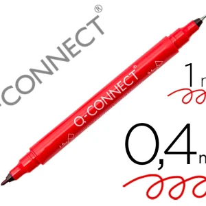 MARCADOR PERMANENTE DUPLA PONTA 0,4 MM E 1 MM COR VERMELHO